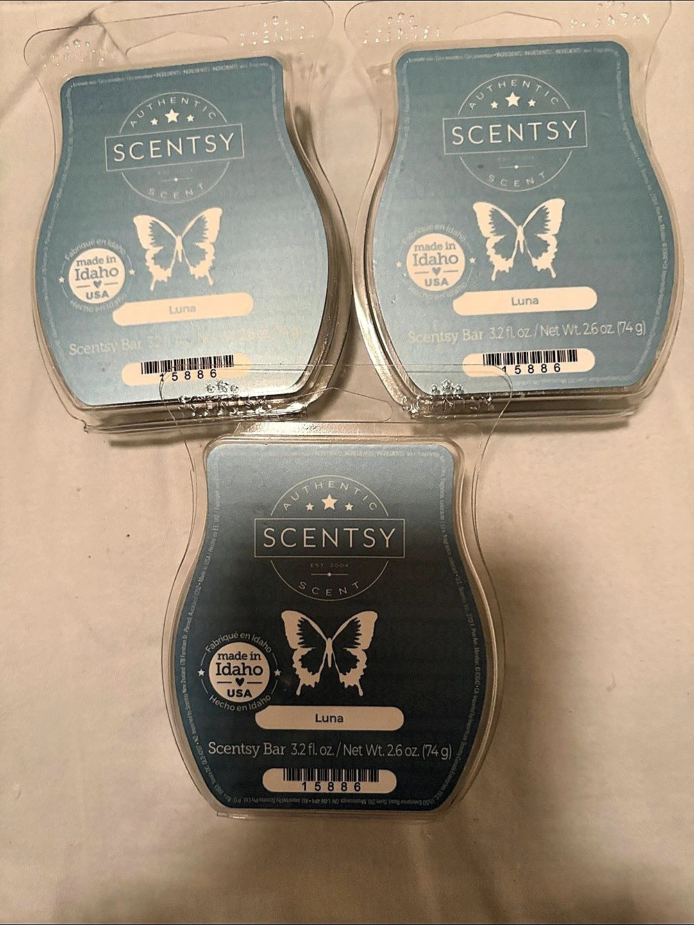 Scentsy Luna Scentsy Bar Wax Melts 3-Pack Sage Green NWT